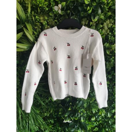 Pull cerise fille