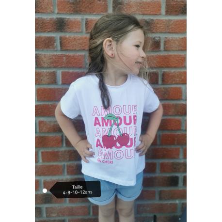 T-shirt amour fille