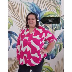 Chemise fuchsia grande taille
