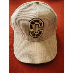 Casquette effet velours cotelé