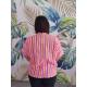 Chemise rayure fluo grande taille