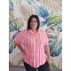 Chemise rayure fluo grande taille