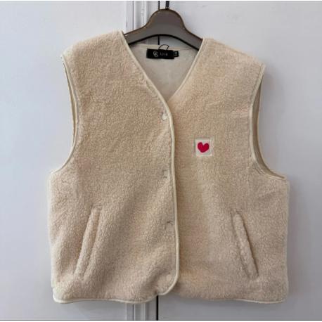 Gilet blanc creme