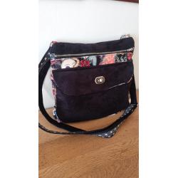 Sac bandoulière velours