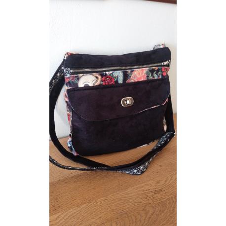 Sac bandoulière velours