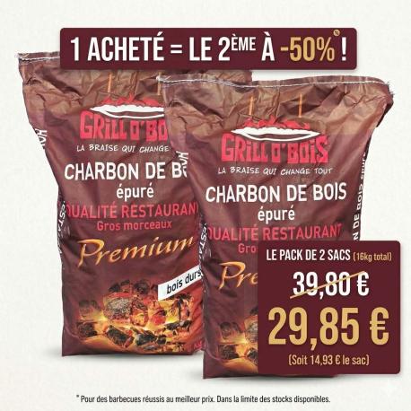 Charbon de bois barbecue Grill O’Bois – Offre 2 sacs promo