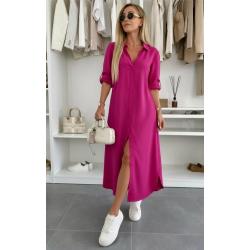 robe longue fuchia