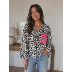 chemise overzise leopard