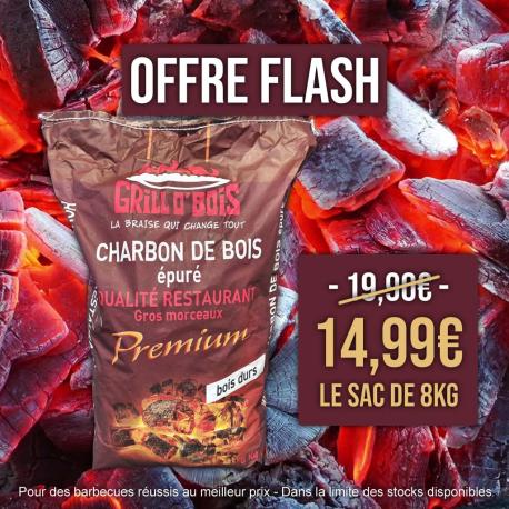 Charbon de bois barbecue Grill O’Bois – Offre 2 sacs promo
