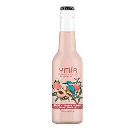 Kéfir de fruits Pêche Menthe poivrée - Pack 12x33cl