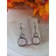 boucles d'oreilles acier noir