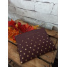 pochette simili cuir marron