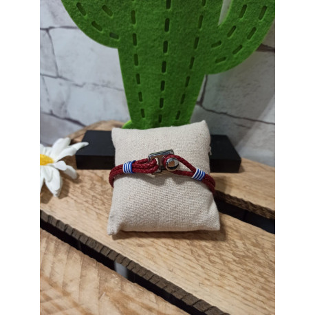 Bracelet homme "rouge bordeaux"