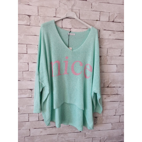 pull vert d'eau 46/48 pull vert d'eau 46/48