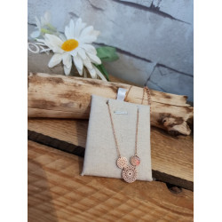 collier acier rose mandala