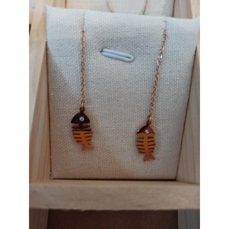 boucles d'oreilles "poisson" acier boucles d'oreilles "poisson" acier